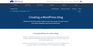 creare blog wordpress su ovh hosting immagine