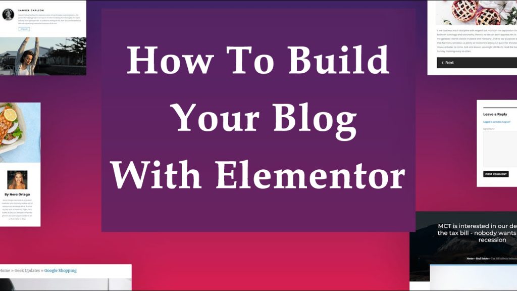 Create a Blog with Elementor